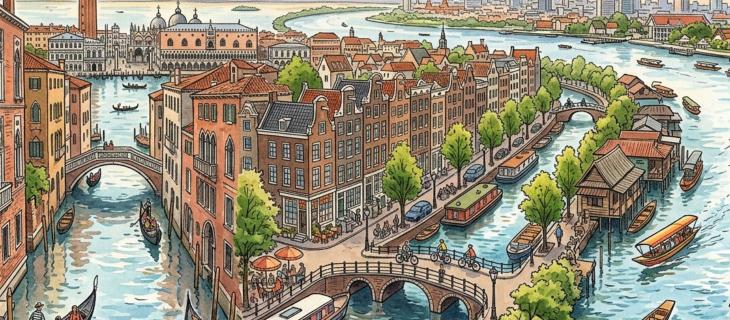 Le città nate sull'acqua quando i centri urbani crescono tra canali e fiumi