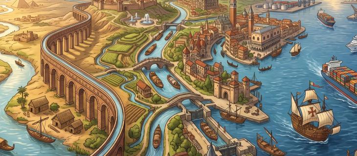 Le strade dell'acqua quando canali e acquedotti hanno unito il mondo